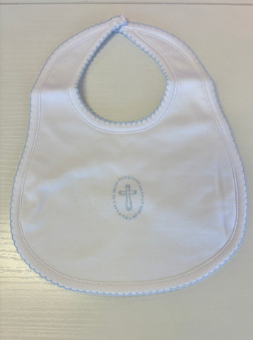 Magnolia Baby Blessed Embroidered Boys Bib