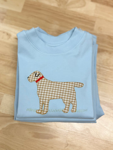 Squiggles by Charlie Medium Blue Lab Tee