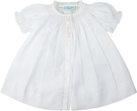 Feltman Brothers White Honeycomb Smocked Yoke Daygown
