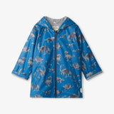 Hatley Broken Dino Stamp Zip Up Rain Jacket