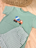 Luigi Kids Cement Mixer Set (Diaper & Short)