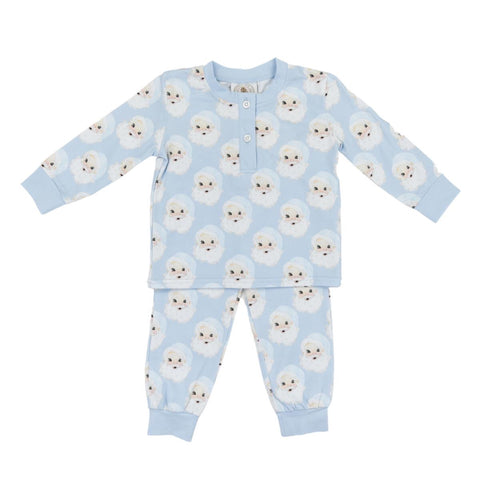 Cypress Row Blue Santa Pajama Set
