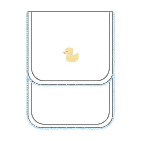 Magnolia Baby Precious Ducklings Boys Embroidered Burp Cloth