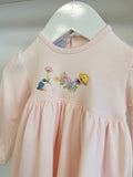 Squiggles by Charlie Pale Pink Hand Embroidered Bluebird Bubble Dress