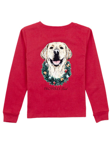 Properly Tie Cabernet Red Deck the Paws Tee