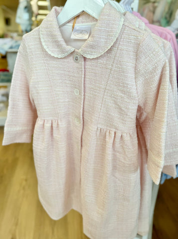 The Yellow Lamb Chloe Pink Coat with Lace Tatting