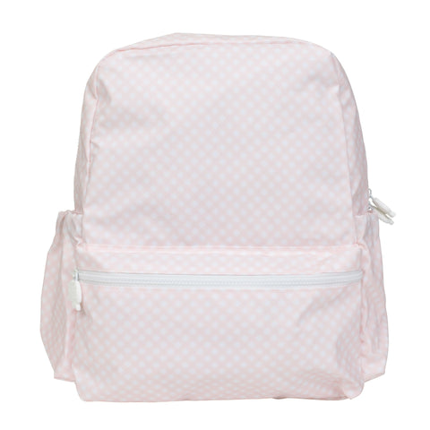 Apple of My Isla Pink Gingham Backpack- Large