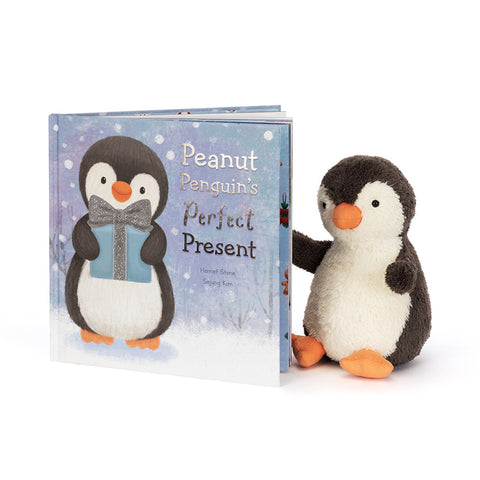 Jellycat Peanut Penguin’s Perfect Present Book