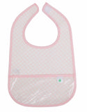 Apple of My Isla Wipe It Bib- Pink & Blue