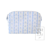 TRVL Blue Ribbon Floral Cosmetic Bag