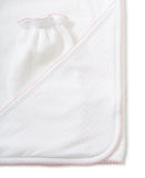 Kissy Kissy White/Pink Dot Towel & Mitt