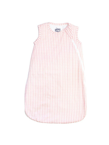 The Uptown Baby Pink Gingham Bamboo Sleep Bag