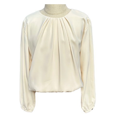 Pleat Collection Whip Cream Wren Top