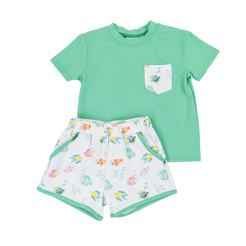 Cypress Row Fish Frenzy Pocket Short Set