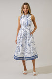 Seaside Button Down Midi Dress