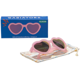 Frosted Pink Heart | Purple Polarized Mirrored Lenses