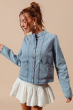 Scallop Edge Denim Jacket