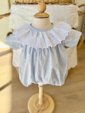 Anvy Kids Blue Lace Collar Boys Bubble