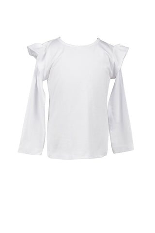 The Proper Peony Pima Long Sleeve Flutter Tee