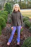 Pleat Collection Cocoa/Electric Purple Cozy Nell Top