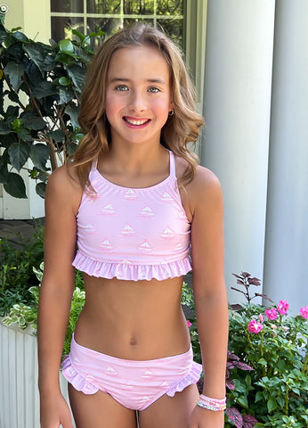 James & Lottie Set Sail Lila Two Piece Swimsuit