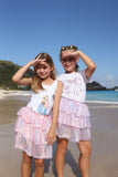 Lola & The Boys Pink Shimmer Sequin Skirt