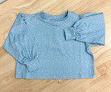 Honesty Blue Floral Long Sleeve Top