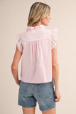 Eyelet Trim Peony Top