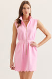 Bubblegum Scallop Athleisure Dress