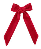 James & Lottie Red Velvet Long Tail Bow