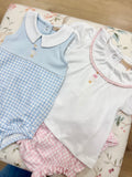 Baby Club Chic Springtime Goose Blue Gingham Bubble