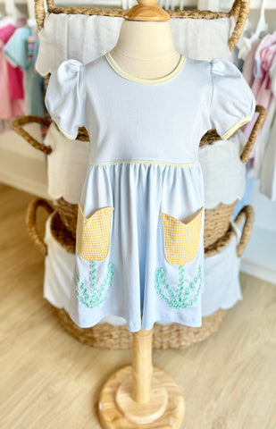 Squiggles by Charlie Pale Tulip Pocket Dress