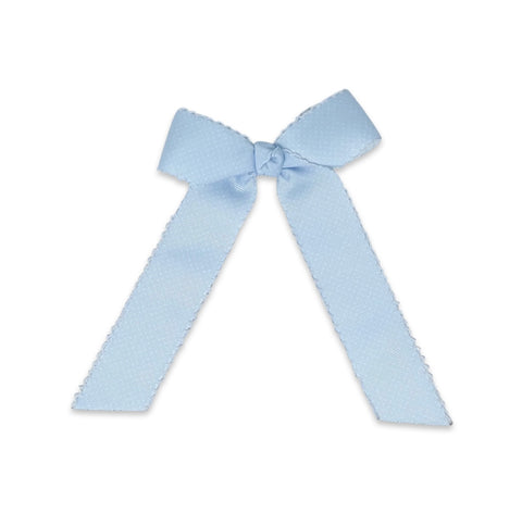 Lullaby Set Blue Bitty Dot Long Tail Bow