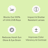 Frosted Pink Heart | Purple Polarized Mirrored Lenses