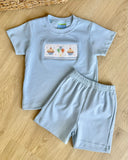 Anavini Knit Light Blue Shorts