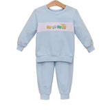 Trotter Street Blue Train Jogger Set