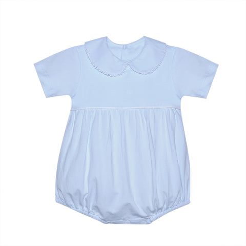 Baby Sen Blue Knit Collar Bubble