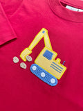 Luigi Kids Red Backhoe Long Sleeve Top