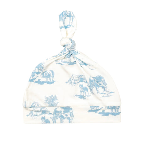 Angel Dear Blue Farm Toile Hat