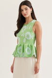 Celery Peplum Top