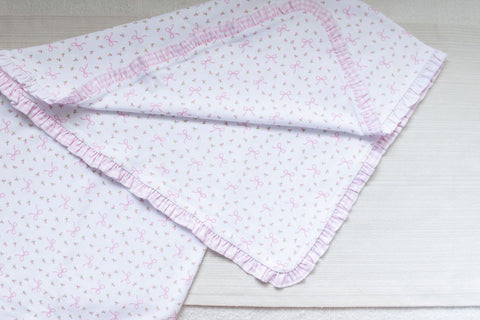 James & Lottie Rosebuds and Bows Baby Blanket