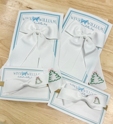 Winn & William White Christmas Tree Bow - 2 Options
