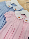 Baby Sen Pink Micro Check Bullion Pumpkin Bubble