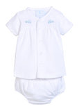 Little English Train Pinpoint Diaper Set