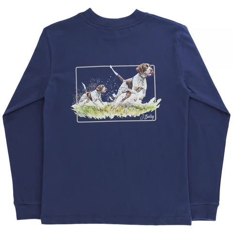 J. Bailey Navy Pointers Long Sleeve Tee