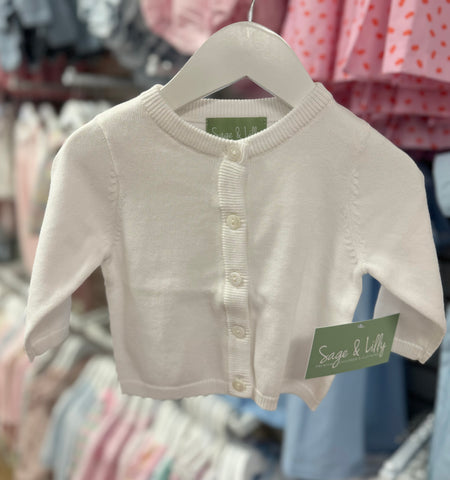 Sage & Lilly White Cardigan