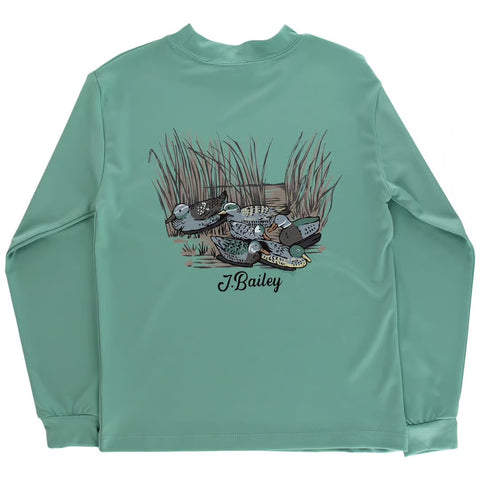 J. Bailey Green Decoy Long Sleeve Performance Tee