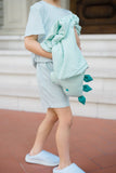 The Uptown Baby Mint Dino Dots Bamboo Lovey Blanket