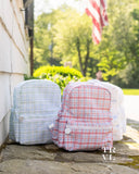 TRVL Classic Red Plaid Backpack- Mini