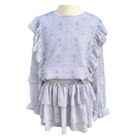 Pleat Collection Whimsy Purple Charlie Dress